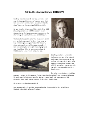 A preview of a PDF biography for Browne, Geoffrey Seymour